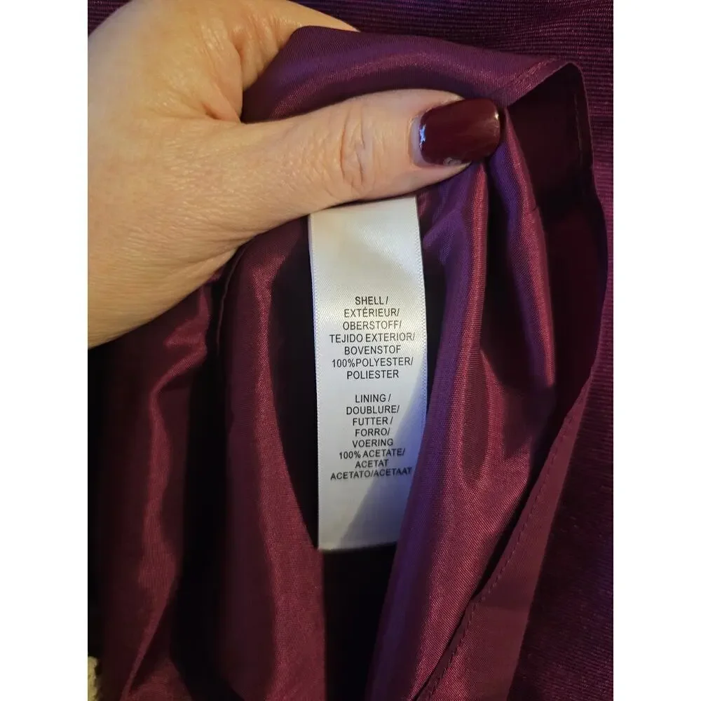 Adrianna Papell purple embellished cocktail holiday midi dress sz 8 - Picture 7 of 7